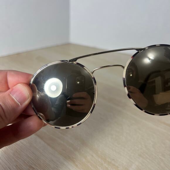 RARE! Prada SPR51S UAO-1C0 Sunglasses Beige Tortoise Silver READ DESC 54-22-135 main image 7